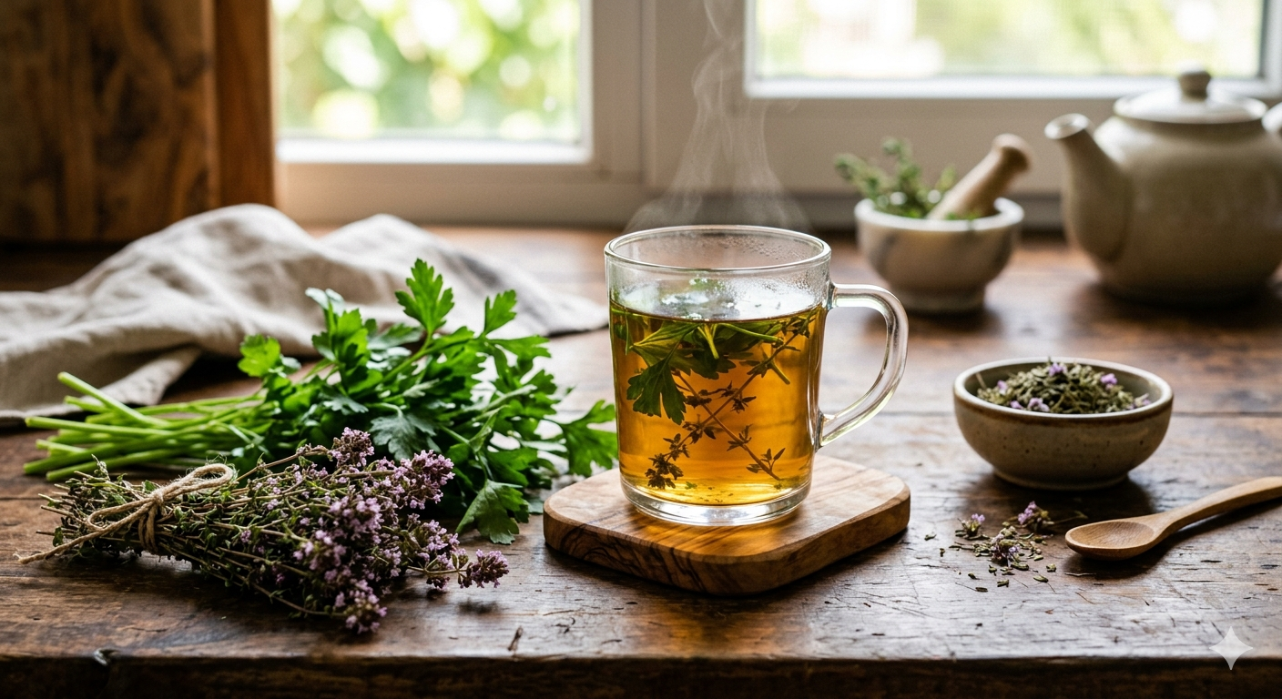 Böbrekte Protein kaçağı için Maydanoz & Kekik kürü